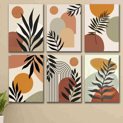 6 PC Leaf Wall Decor Cardboard Phototiles   8*11.