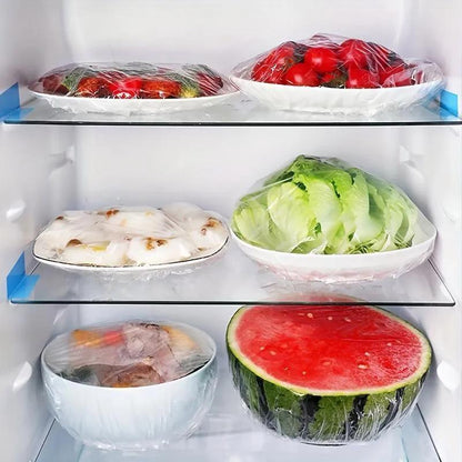 100 Pcs Food Cover Polythene Covers, Pack Of 3