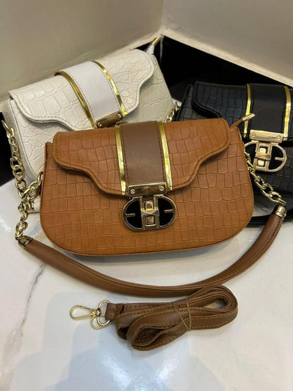 Cream Curve Crossbody Bag